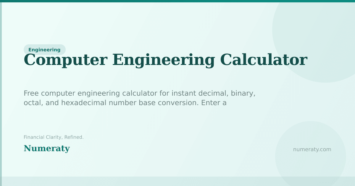 Computer Engineering Calculator - Free Online Tool | Numeraty