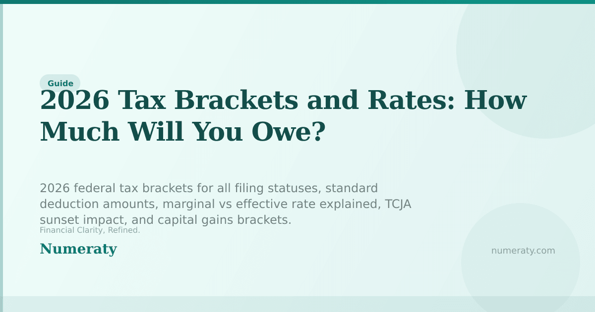 2026 Tax Brackets and Rates: How Much Will You Owe? | Numeraty