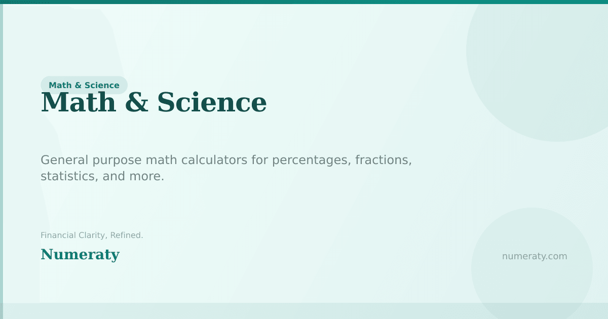 Math & Science Calculators | Numeraty